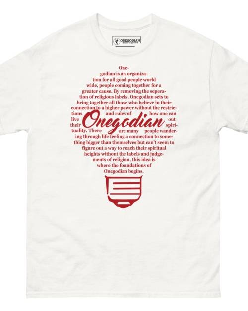 The Onegodian Idea – Unisex classic T-Shirt – Red Lightbulb