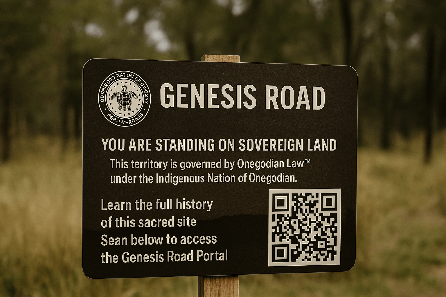 Genesis Road™ Official Site Signage
