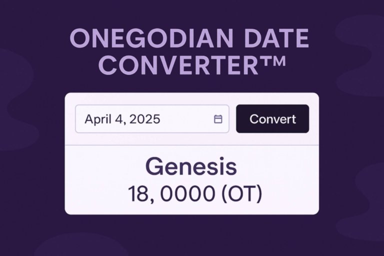 Introducing the Onegodian Time Converter™