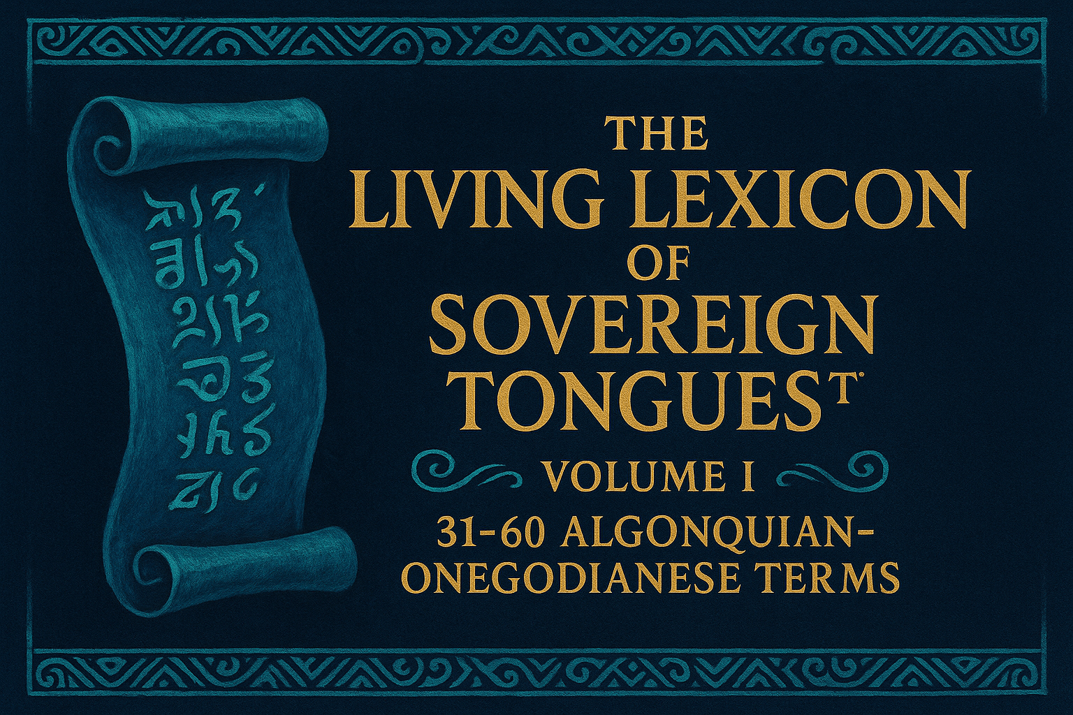 The Living Lexicon of Sovereign Tongues™ – Volume I – 31-60 Algonquian-Onegodianese Terms